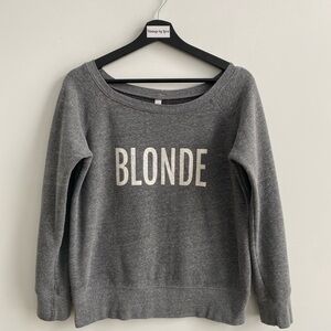 Bella Canvas Gray 'Blonde' Crew Neck Sweater